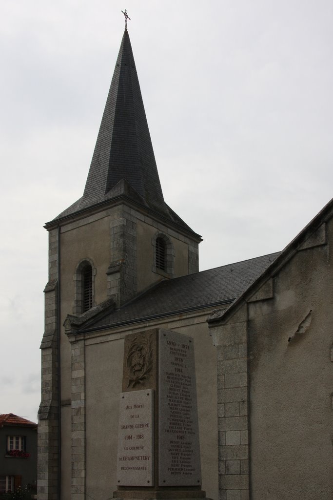 Champnétery : l'église et le monument aux morts by macrobert