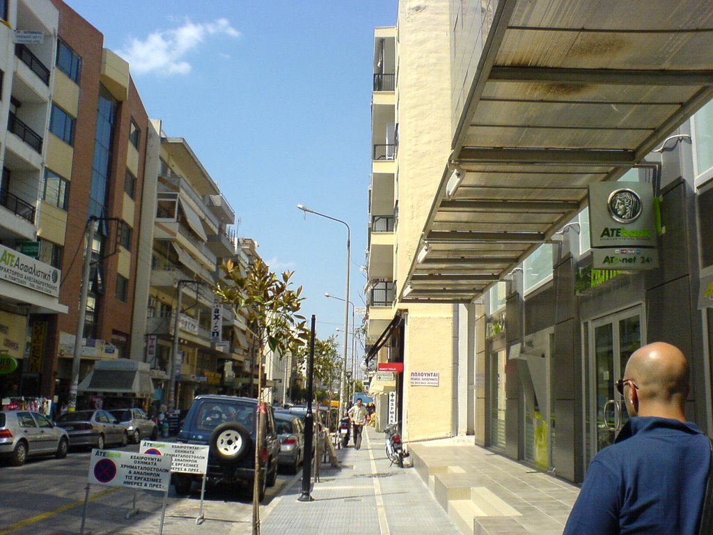 Alexandroupoli, commercial area street by ChatEva