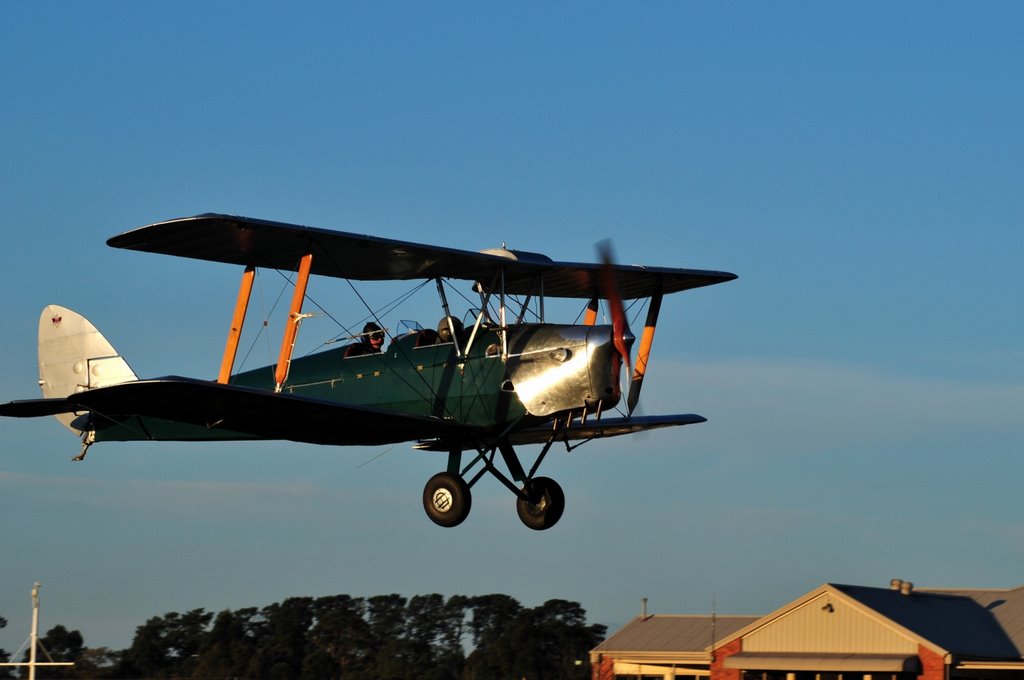 Tiger Moth D.H.82A VH-BVB taking off at Tyabb Airfield by Craig Ward