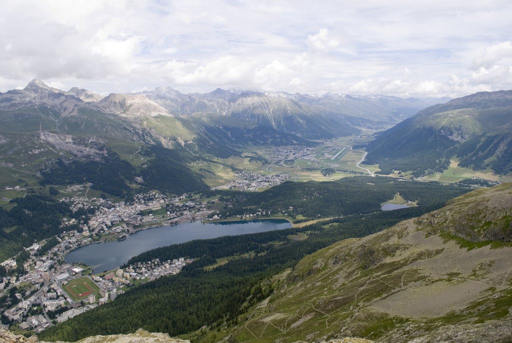 View to St. Mortiz, Samedan, La Punt by Hauke Wittern