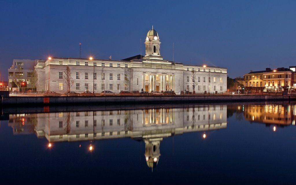 Cork City Hall @ Night by Rene Kolmer