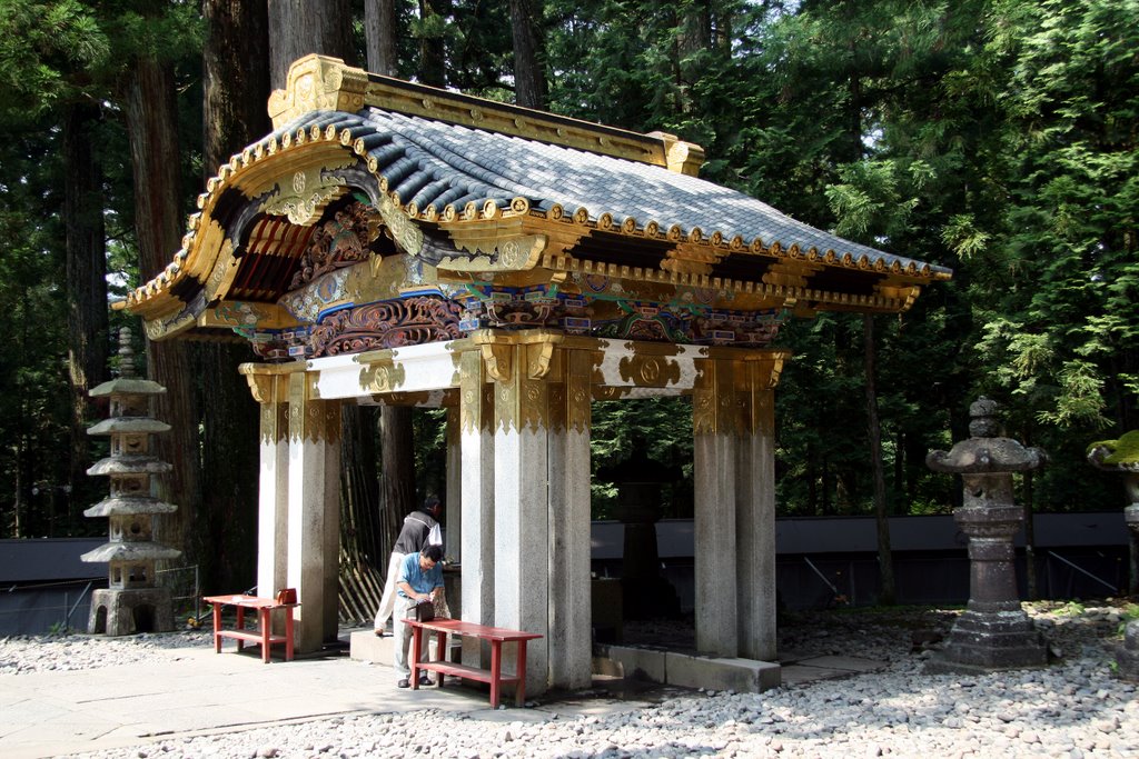 Omizuya, spring water for purification, Toshogu Shrine, Nikko, Japan by Richard Ryer