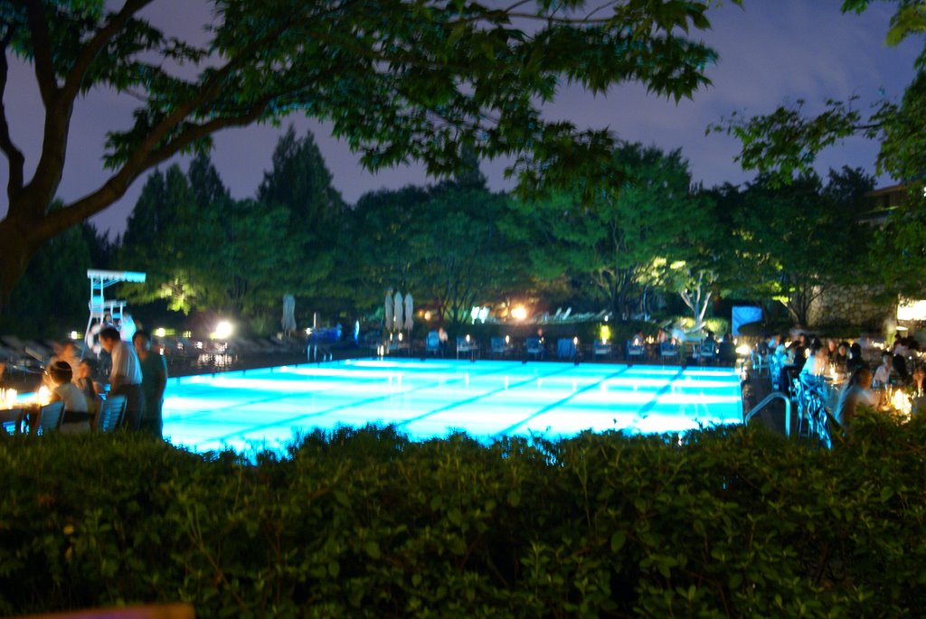 Grand Hayatt pool, night view by Park Minseok