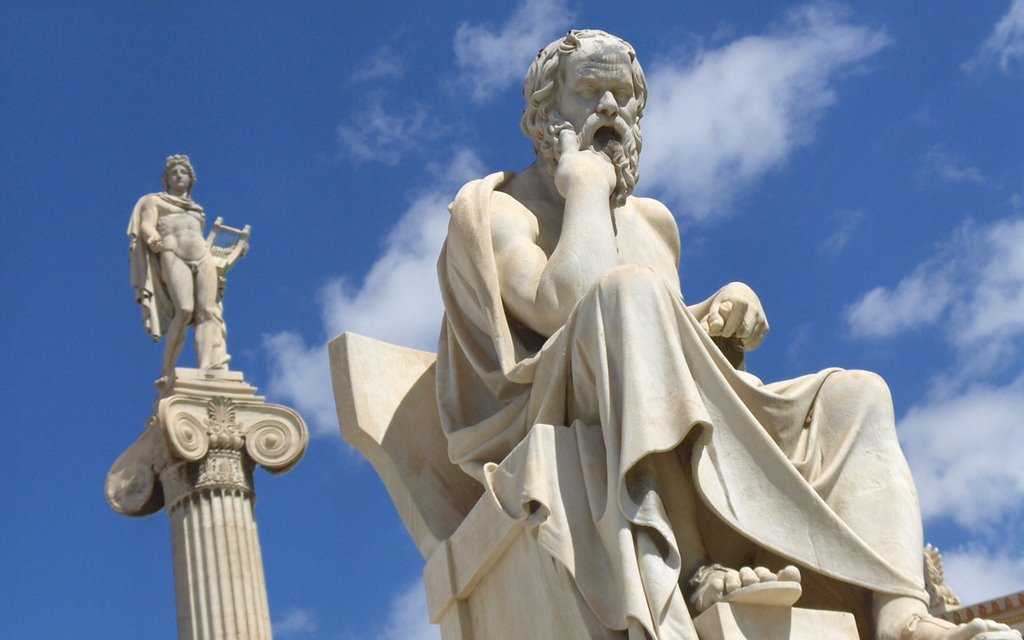 Socrates and Apollo, Academia of Athens by nangelo