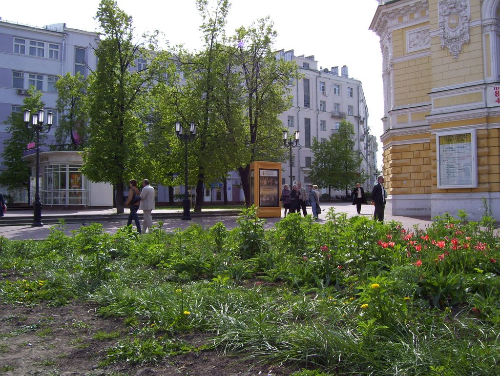 Bolshaya Pokrovka, Drama Theatre square, flowers by kriukov