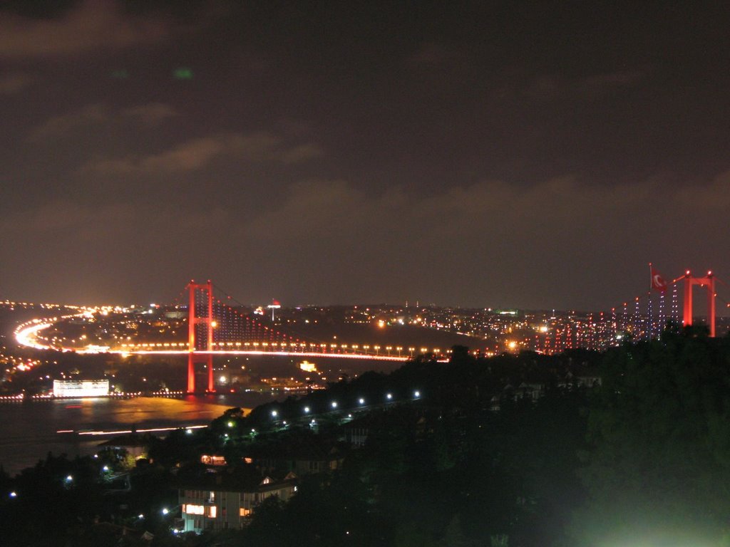 Bosphorus Bridge In Red by Kiril Momov