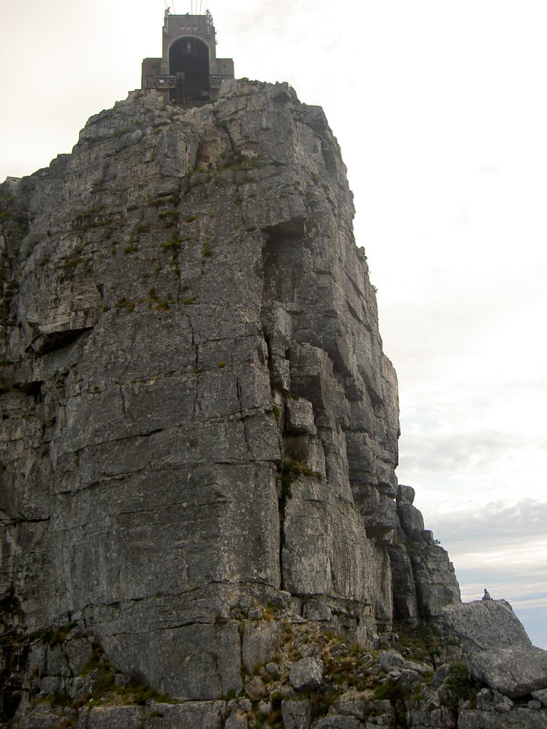 Table Mountian Top Station viewed from cable car going down by Charles Vrey