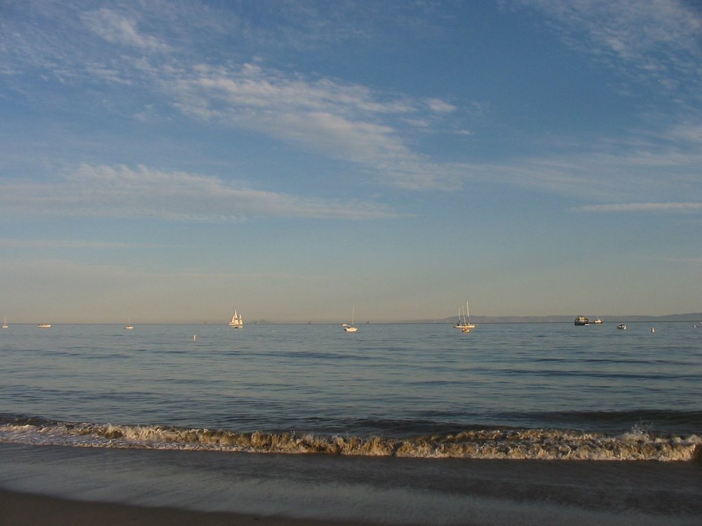 Santa Barabra looking south on beach by Solaris5