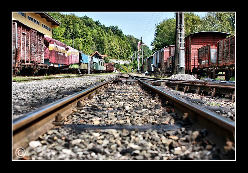 Bahnhof Grünburg Richtung Steyr by malermeister