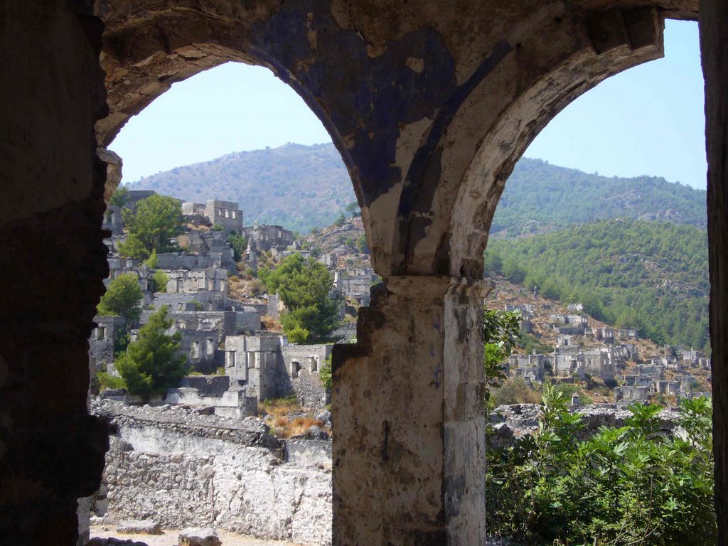 View from the Kato Panagia Church, Kayakoy (Livissi), Lycia, Turkey by Ioannis Grigoriadis