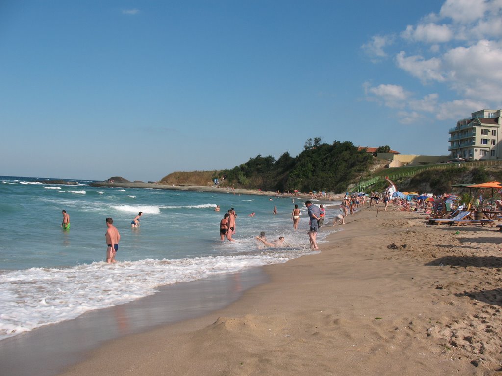 Main Lozenets beach view on right side by r.k.b.