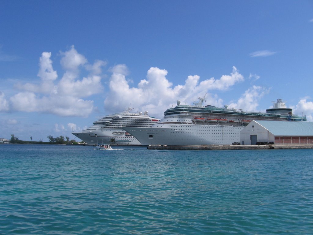 Cruise Ships in Port at Nassau by Brian Craig