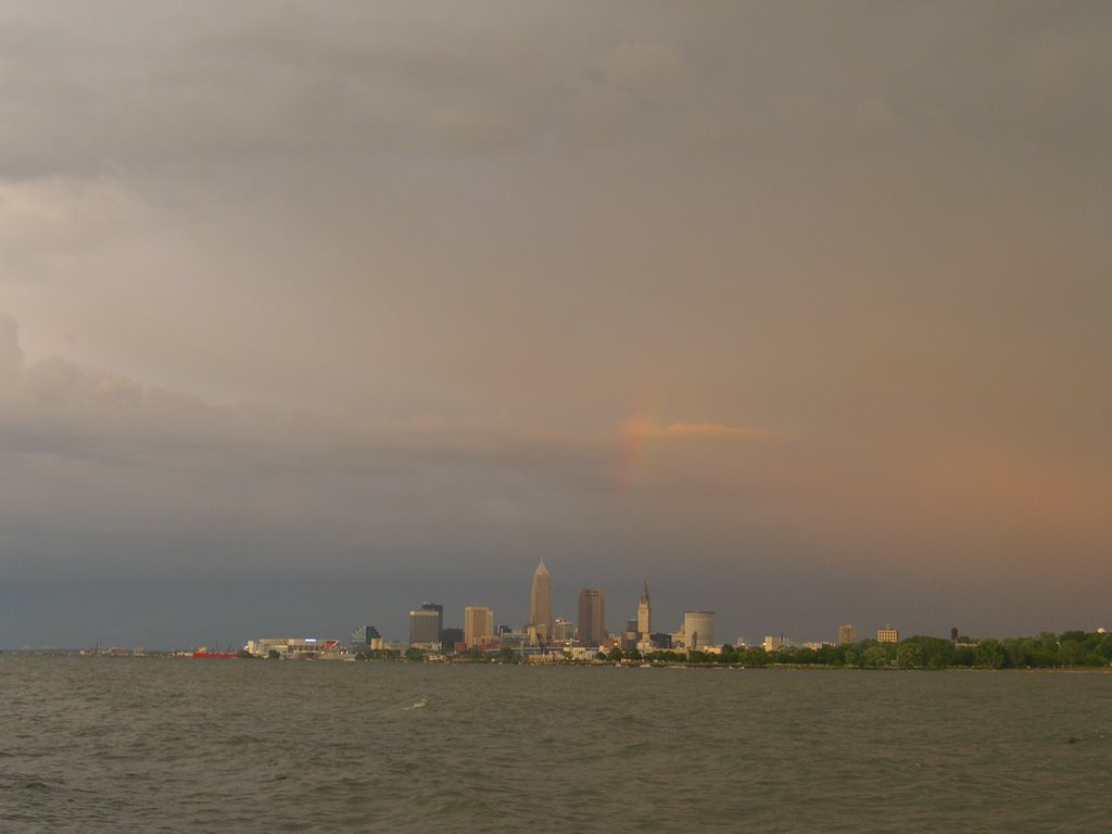 Cleveland with a Rainbow by Ryan Kozelka