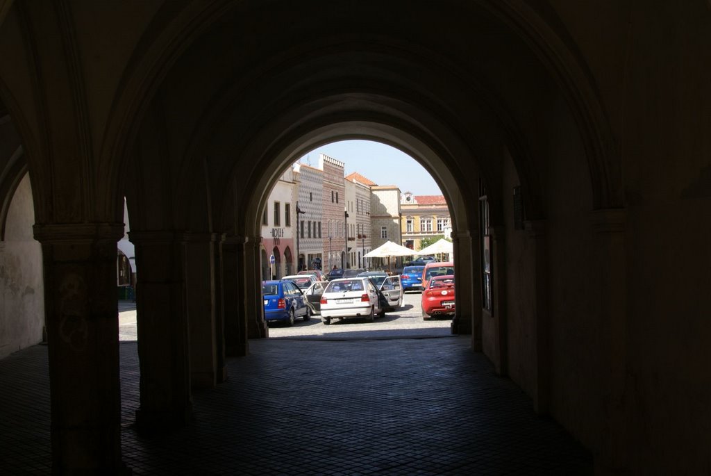 Slavonice - Arcade View WNW towards Náměstí Míru by txllxt TxllxT