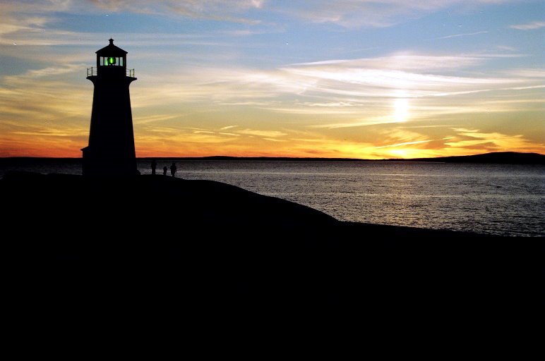 Peggy's Cove Lighthouse, painted sky by ©dyakimec