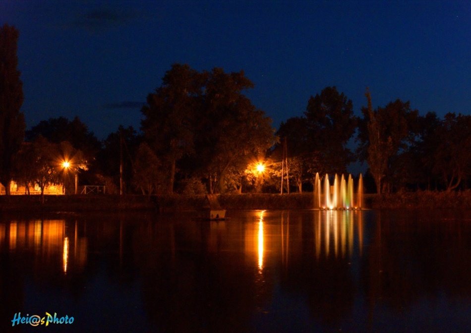 Inowrocław park nocą by henias1