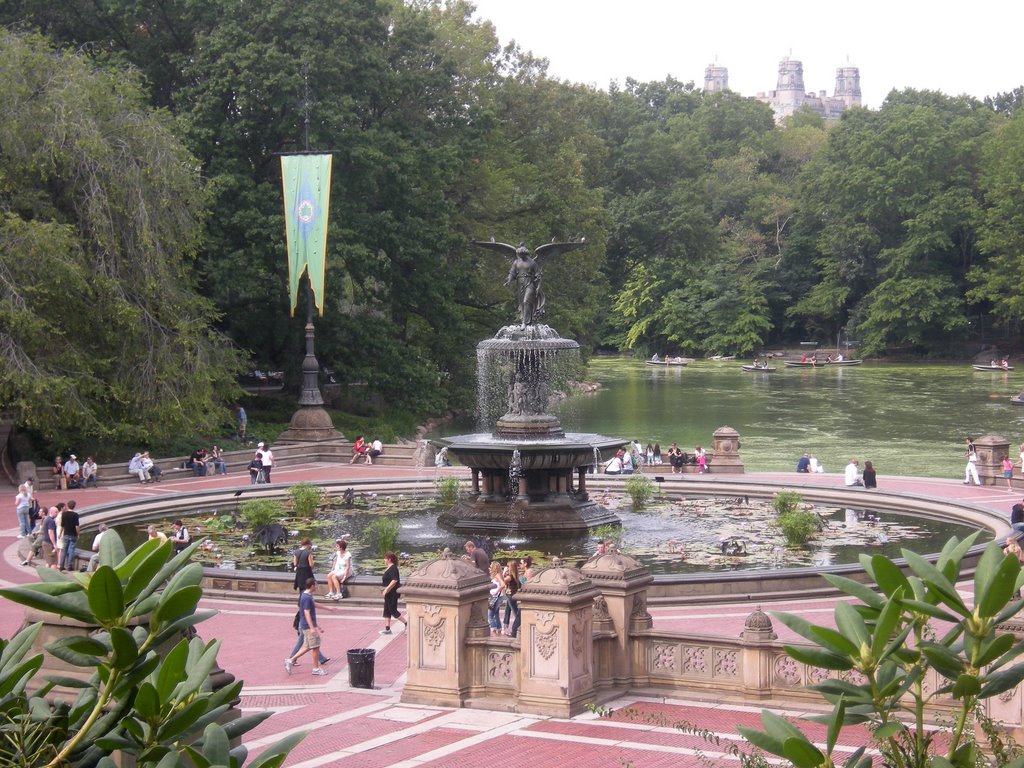 Bethesda Terrace and Fountain, The Lake, Central Park, New York, September 2008 by Armando A