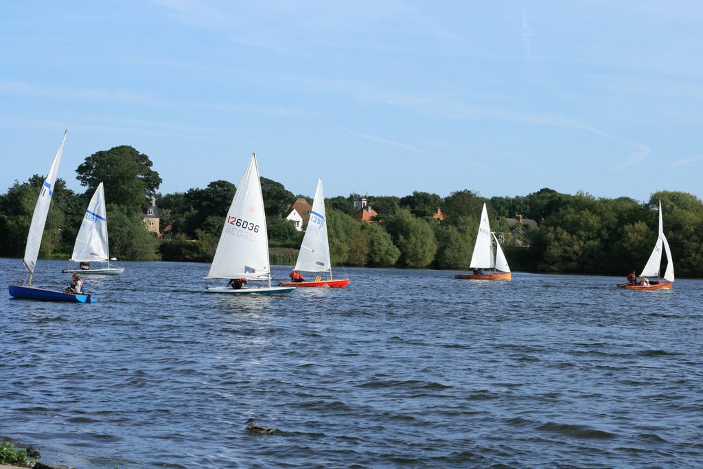 Boats on Hornsea Mere by przemkorn