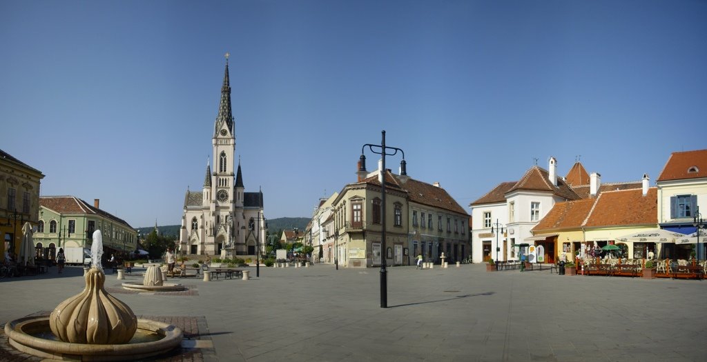 Kőszeg, Fő tér, Jézus Szíve templom by Csaba Buzás