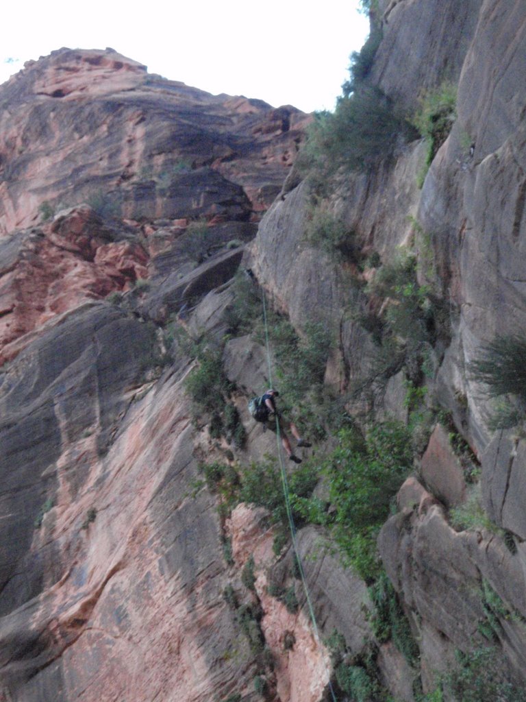 Behunin Canyon 9th Rappel 185 feet by busterbluth52