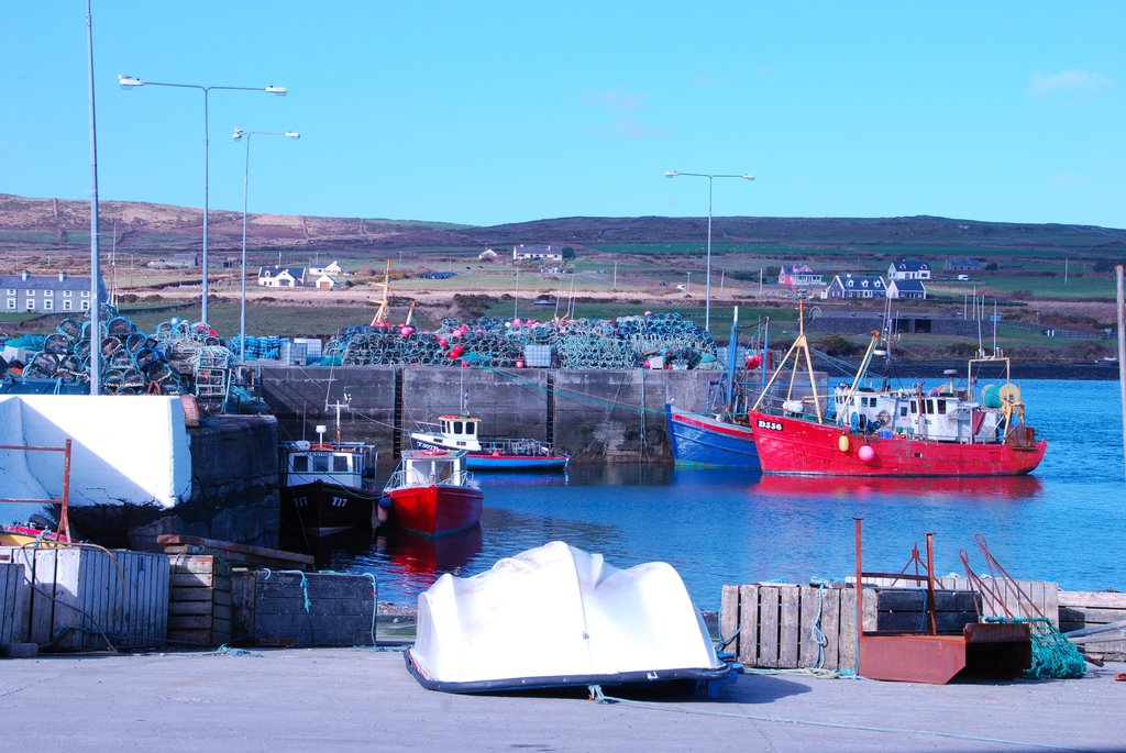 Portmagee Harbor, Boats and Fishing Equipment by Daniel Massey