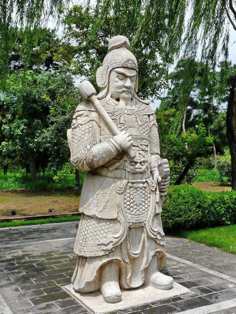 Statue in the Spirit Way at the Ming Tombs. Beijing, China. by Nicola e Pina China