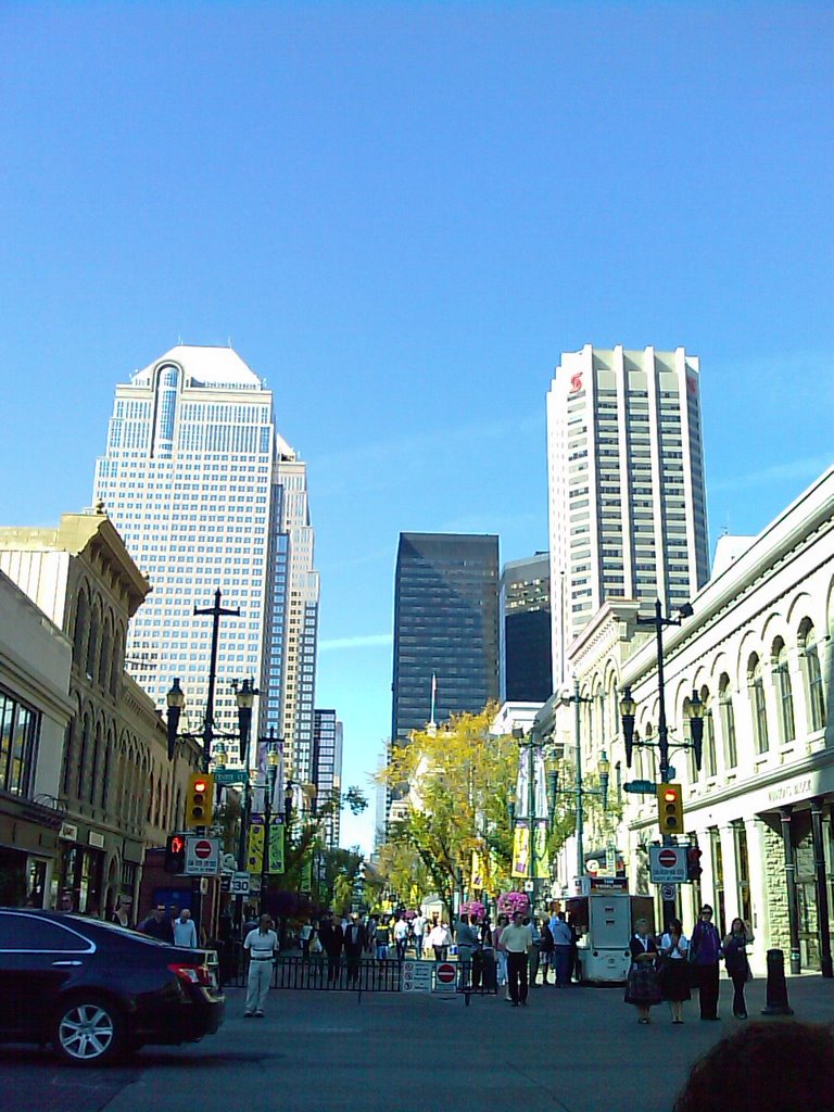 Calgary Stephen Ave looking West by filiair