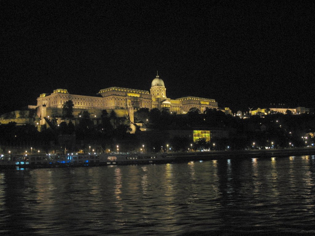 Budapest - Castello di Buda - Palazzo reale di notte by Filgerma