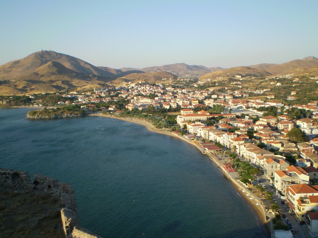 View of Romeikos gyalos from the castle. by K-K