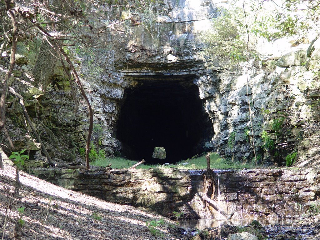 Old train tunnel outside Fredricksburg, Tx. by frnkly