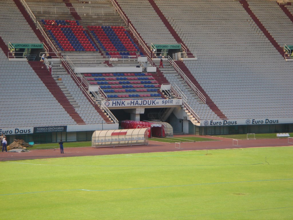 Tribune of Poljud stadium in Split (stadion Poljud) by hvar