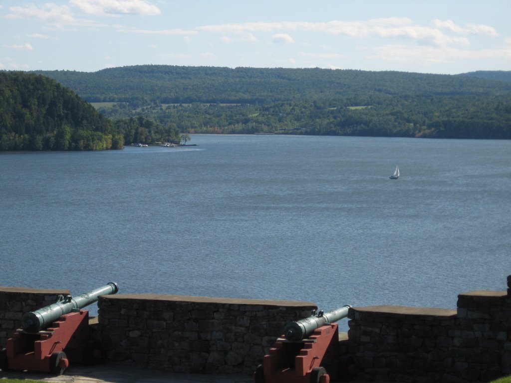 Fort Ticonderoga Cannons on Lake Champlain by Chris Sanfino