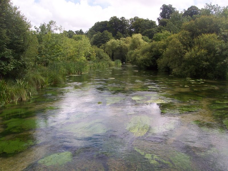 The Itchen River comes along here and goes underneath it by Robert'sGoogleEarthPictures