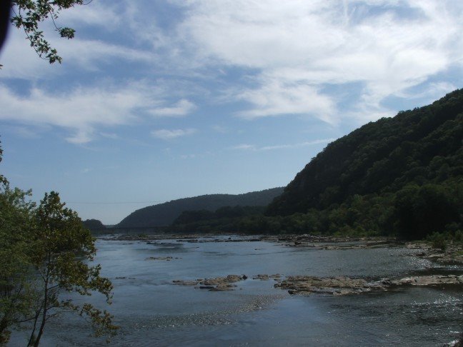 Harpers Ferry WV confluence of Potomac and Shenandoah rivers by soundchasser