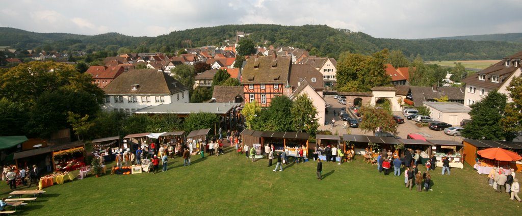 Polle vom Burgturm mit Kürbismarkt by Michel vom Berch