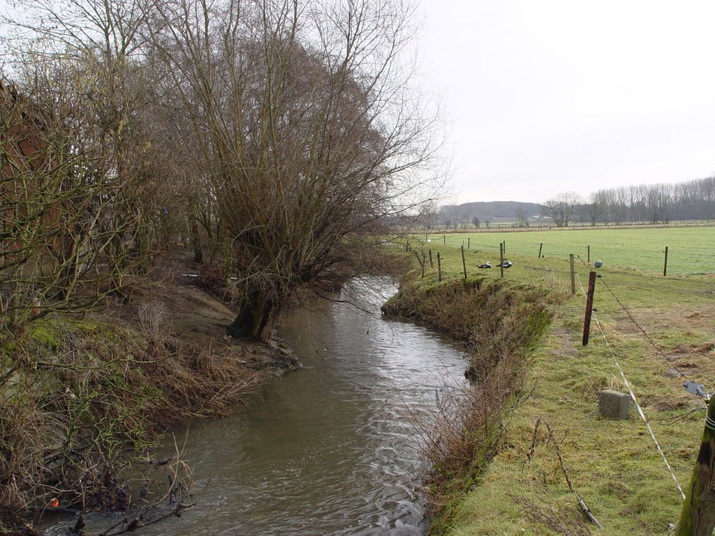 Vissenaken, kronkelende Velp aan de Dalem molen by Vanhulst