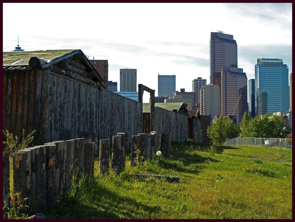 View from Historic Fort Calgary, North West Mounted Police Fort by Merle Layden