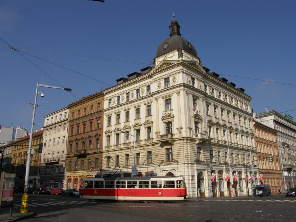 Building on the corner of Těšnov Praha - Praag by Michiel_Konst