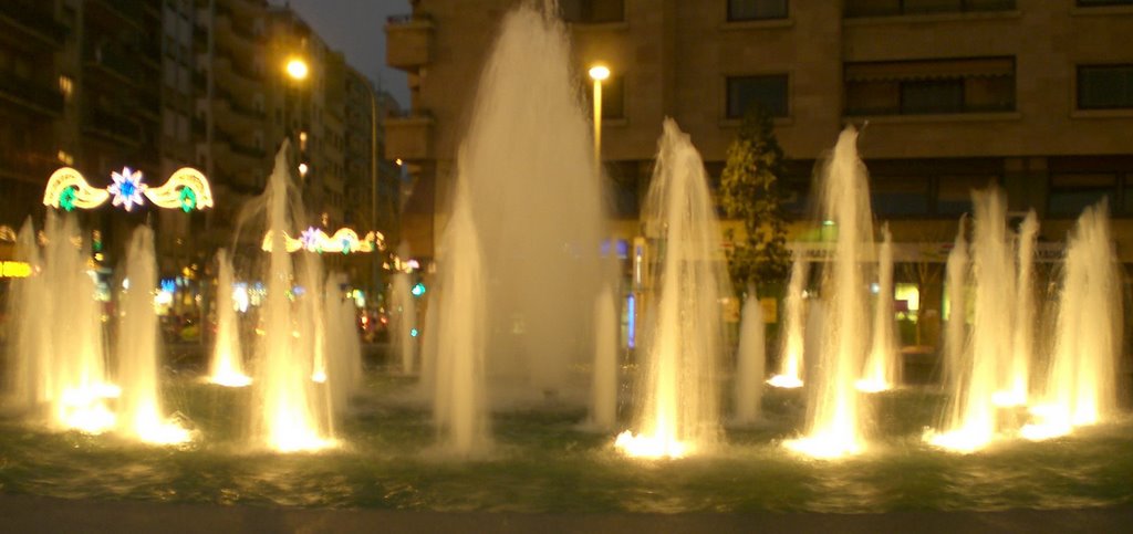 Waterwork by night in Salamanca by Tagarnina