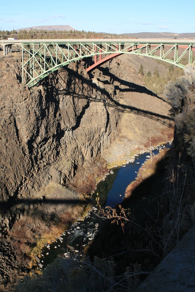 Highway 97 in Peter Ogden State Park over the Crooked River by Ed Menendez