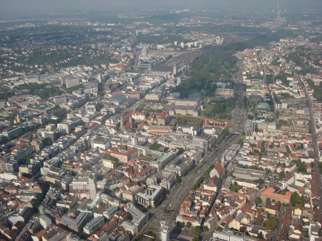 Luftbild Stuttgart Innenstadt by Martin L.