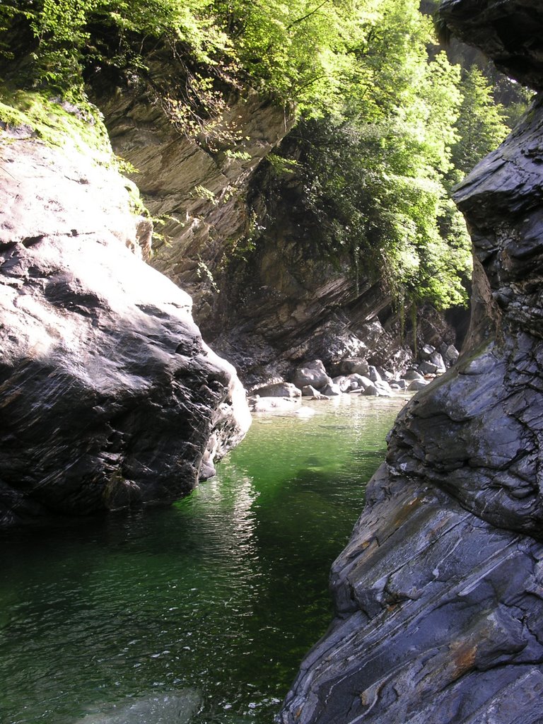 Maggiaschlucht oberhalb von Bignasco, TI by pyraniton