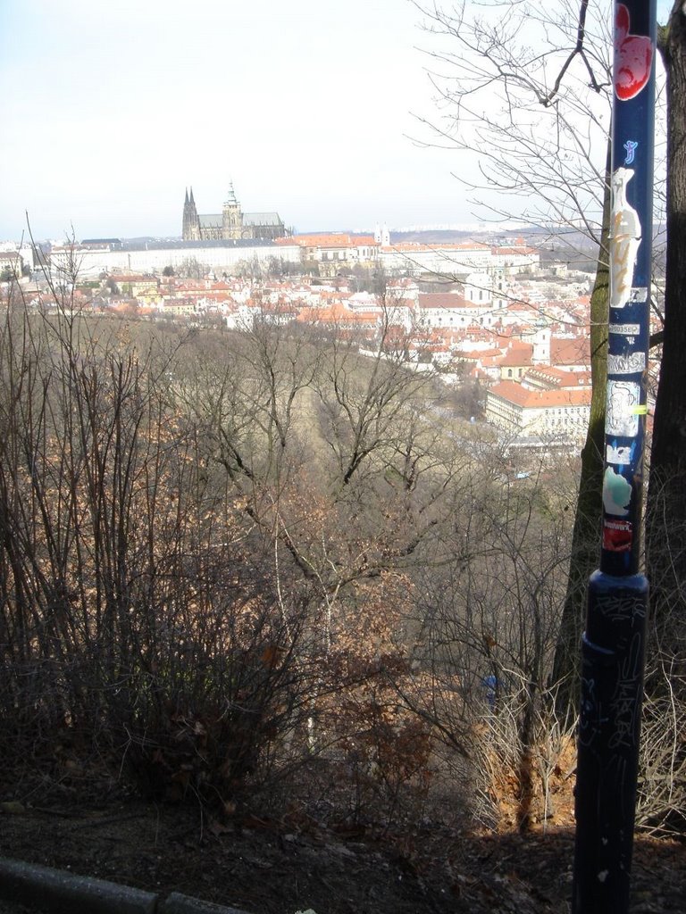 Praha - Petřín Hill - Hladová zeď / Hunger Wall - View North on Hradčany Prague Castle & Malá Strana by txllxt