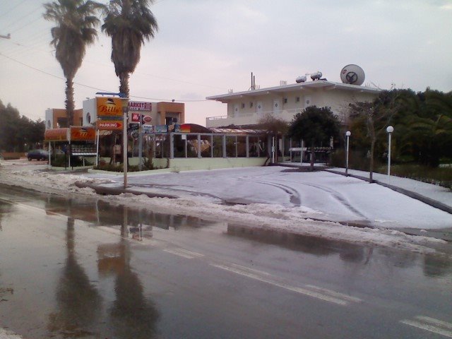 Snow on Rhodes island, Tholos by StathisKatinas