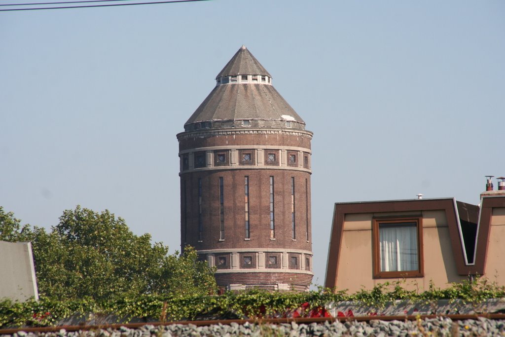 Watertoren Straatweg vanaf de Spoordijk, Cartesiusdriehoek by Carl030nl