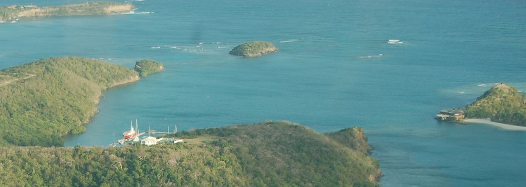 Aerial shot of Le Phare Bleu Marine taken by www.treetopsgrenada.com by treetops