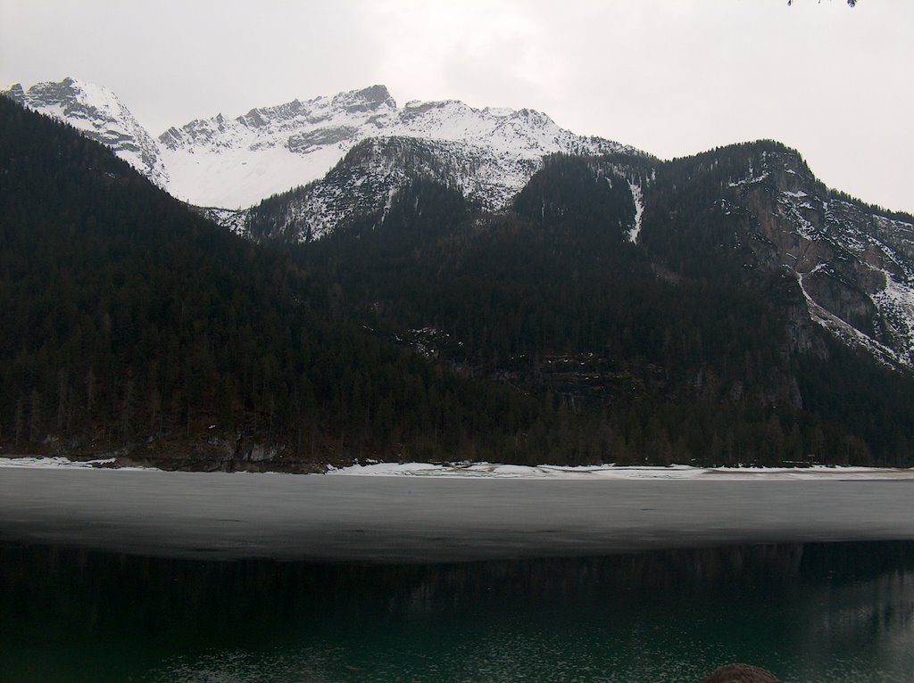 Lago di Tovel covered with ice by eugene.kashin