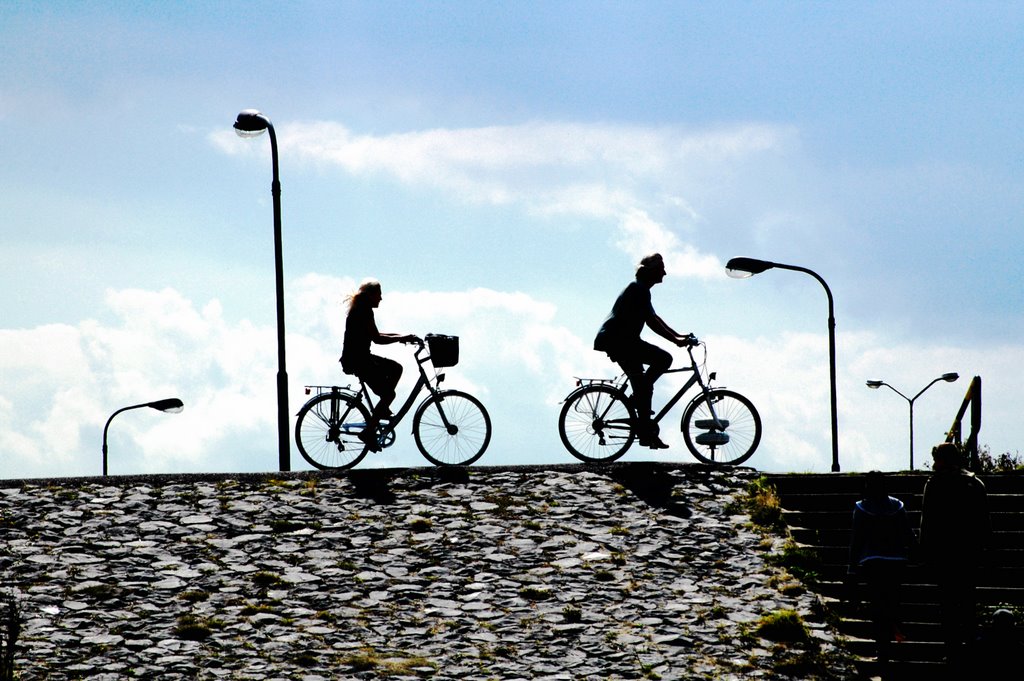 Fietser op de dijk by marq1312