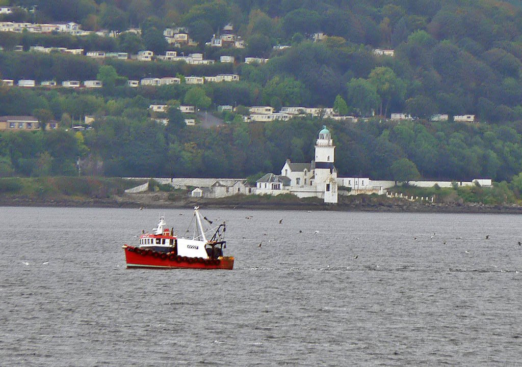 The Cloch Lighthouse is located on Cloch Point, Inverclyde, three miles south west of Gourock on the A770, on the east shore of the Firth of Clyde, directly opposite Dunoon. Designed by Thomas Smith, with Stevenson, and built in 1797. by Joe Curry