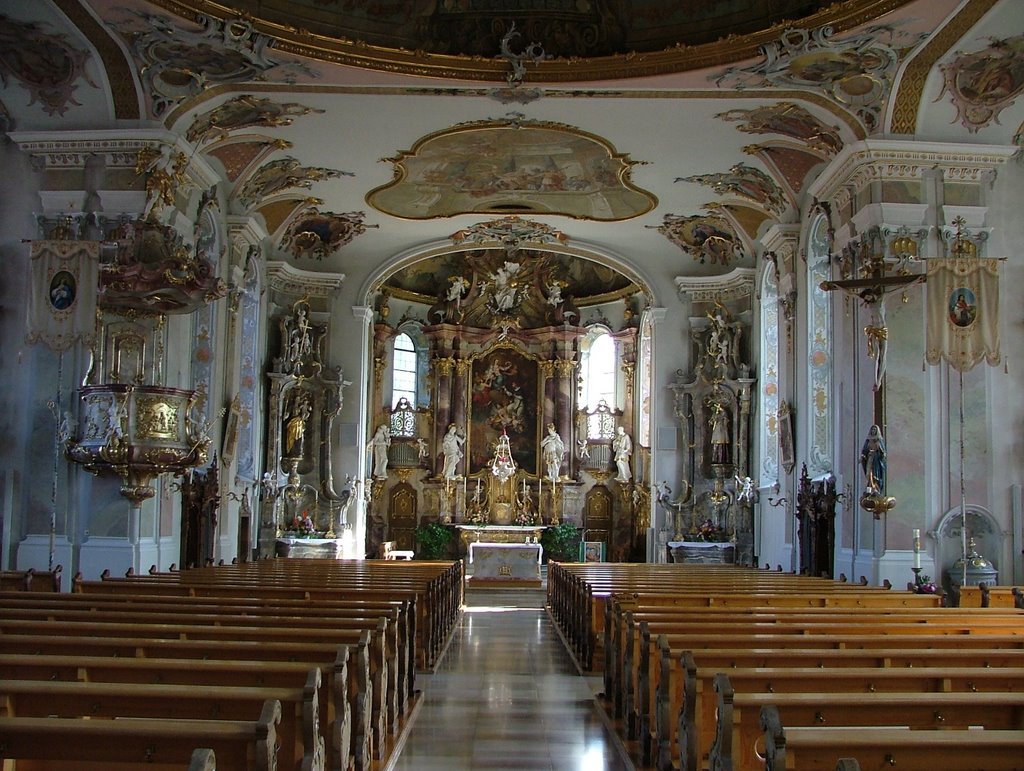 Wiggensbach Kirche Innenraum by Mayer Richard